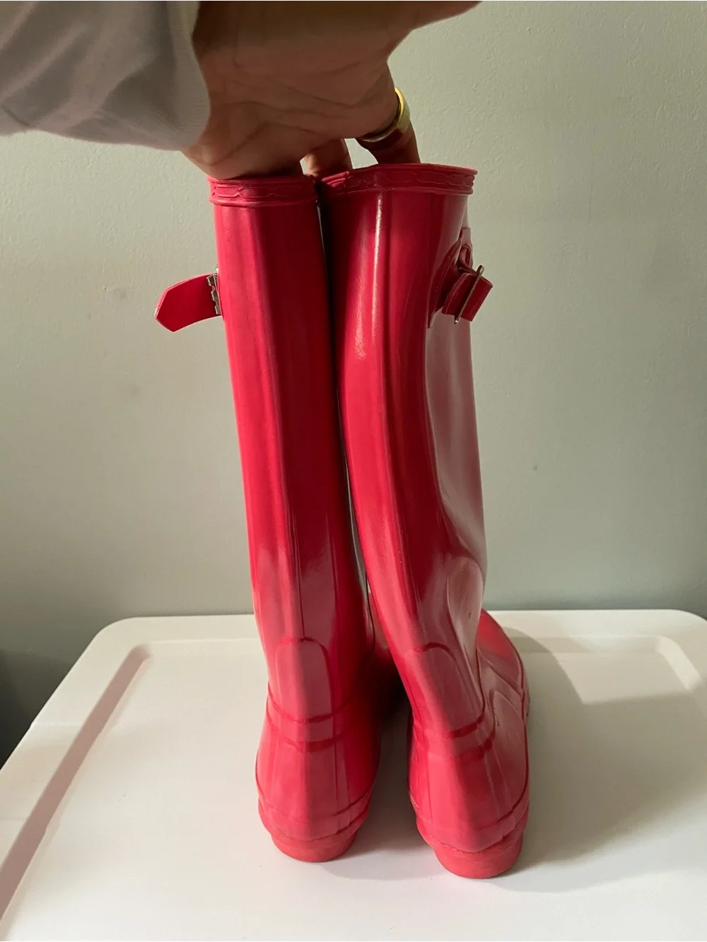 Hunter Original Gloss Women's Tall Rain Boots - Lipgloss Pink